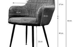 Set van 6 eetkamerstoelen Enna