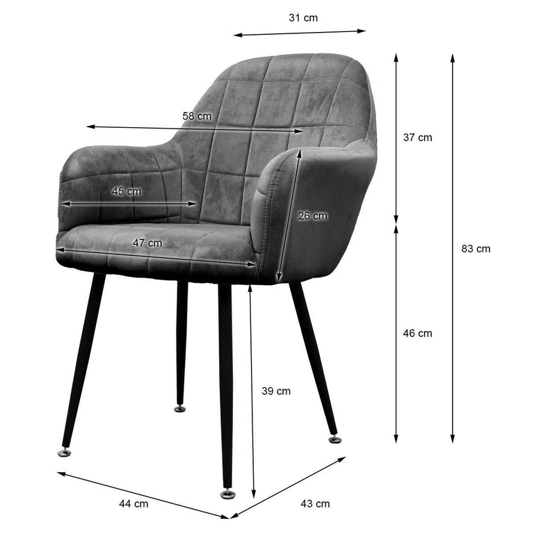 Set van 6 eetkamerstoelen Enna