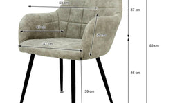 Set van 6 eetkamerstoelen Enna