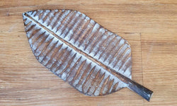Set van 3 decoratieve bladeren donker