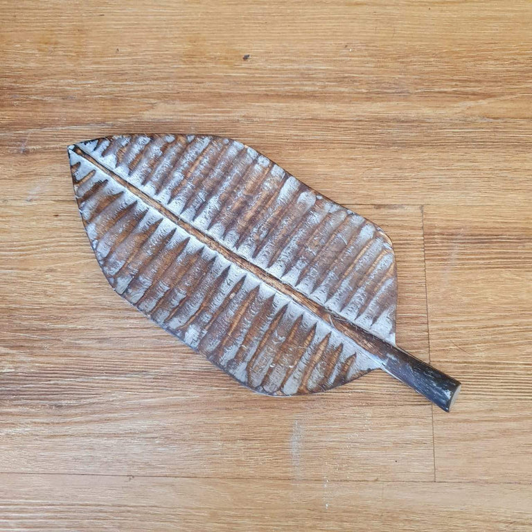 Set van 3 decoratieve bladeren donker