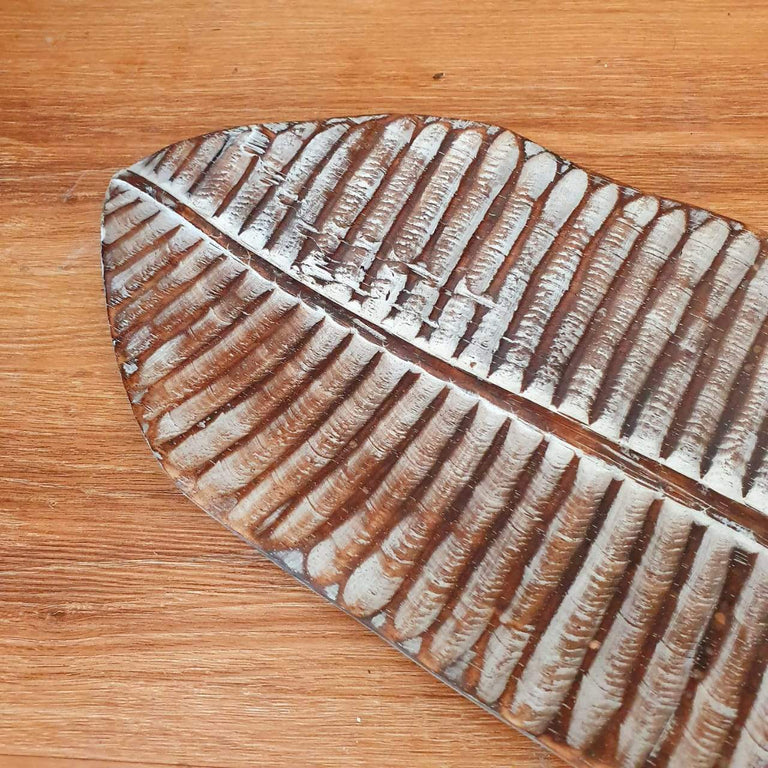 Set van 3 decoratieve bladeren donker