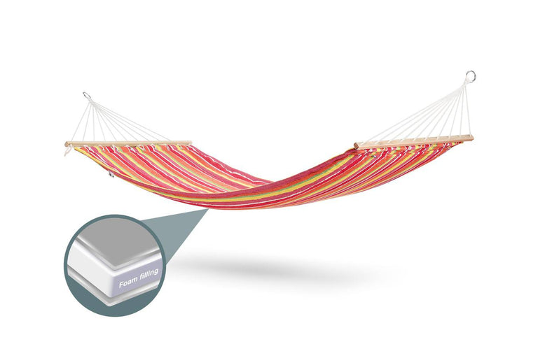 Hangmat met houtbar en vulling Tropical