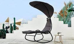 Schommel ligstoel met parasol