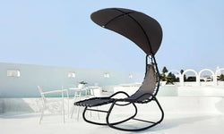 Schommel ligstoel met parasol