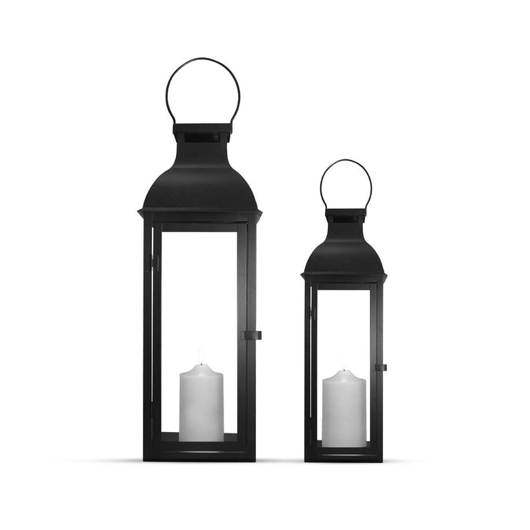 Set van 2 windlichten met electrische kaarsen