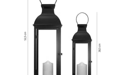 Set van 2 windlichten met electrische kaarsen