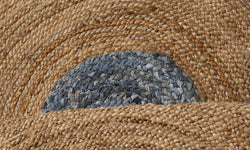 Vloerkleed Jenoa rond handgemaakt jute