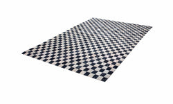 Vloerkleed Check handgemaakt leer