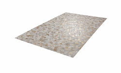 Vloerkleed Metallic handgemaakt leer