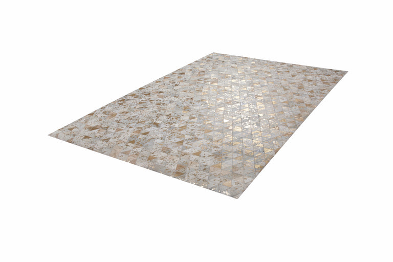 Vloerkleed Metallic handgemaakt leer