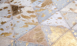 Vloerkleed Metallic handgemaakt leer