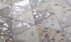 Vloerkleed Metallic handgemaakt leer