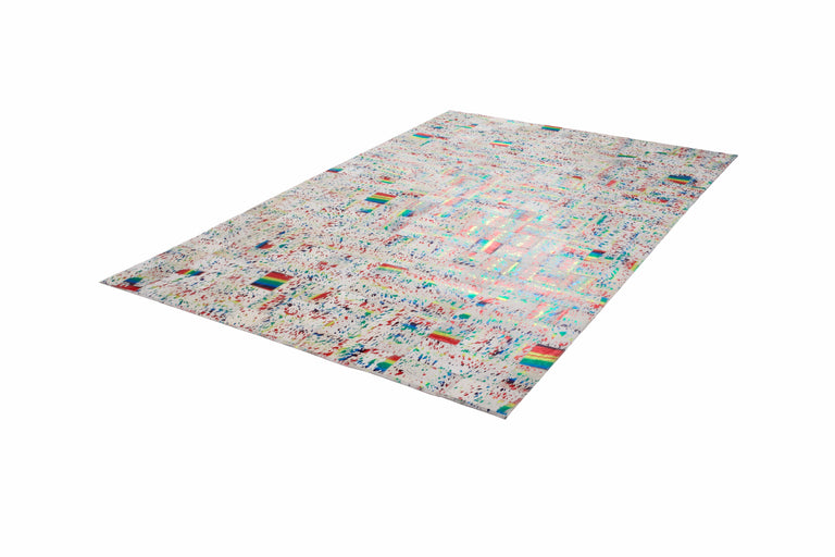 Vloerkleed Metallic handgemaakt leer