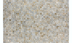 Vloerkleed Metallic handgemaakt leer