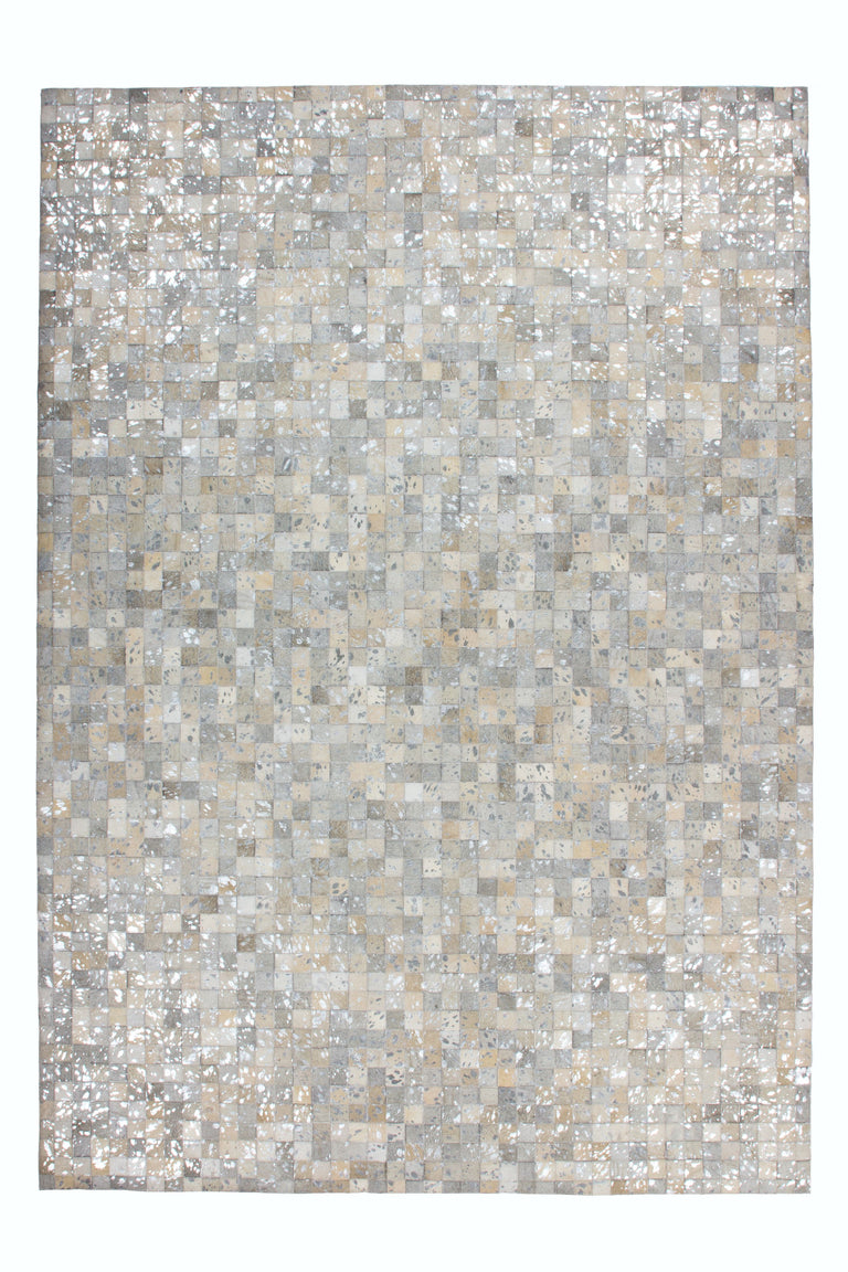 Vloerkleed Metallic handgemaakt leer