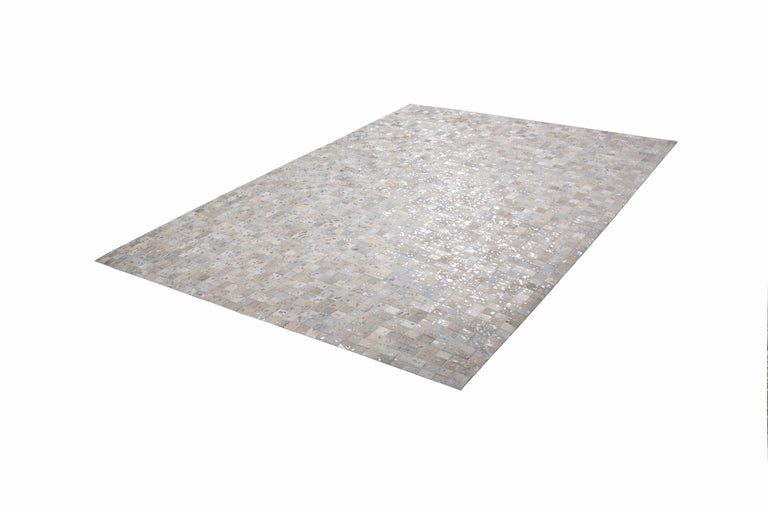 Vloerkleed Metallic handgemaakt leer