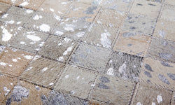 Vloerkleed Metallic handgemaakt leer