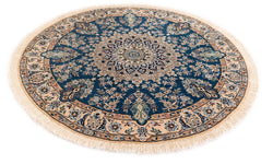 Vloerkleed Nain rond handgemaakt wol