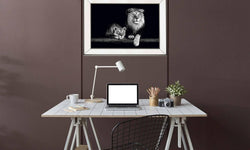 Ingelijste print Lions