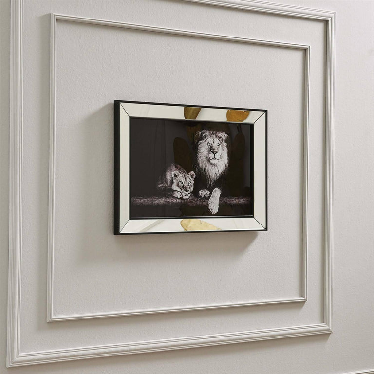 Ingelijste print Lions