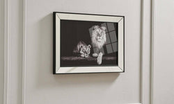 Ingelijste print Lions