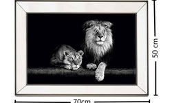 Ingelijste print Lions