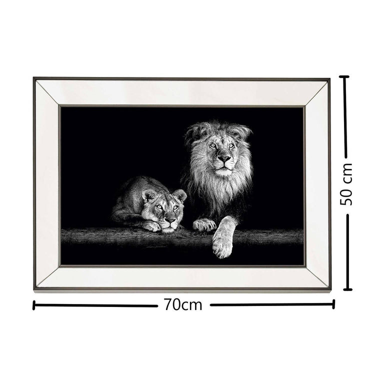Ingelijste print Lions