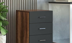Set van bureau met bijzettafel en 3 opbergkasten Jill