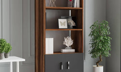 Set van bureau met bijzettafel en 3 opbergkasten Jill