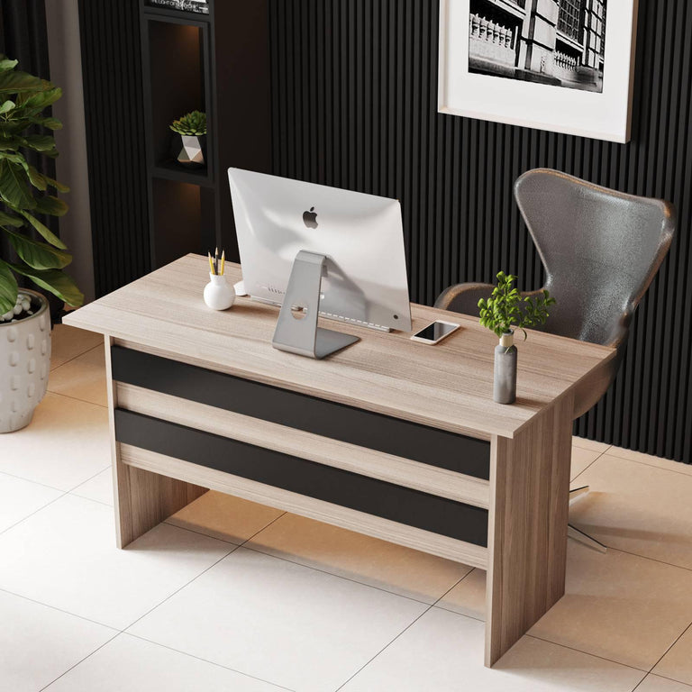 Set van bureau met bijzettafel en 3 opbergkasten Jill