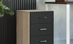 Set van bureau met bijzettafel en 3 opbergkasten Jill