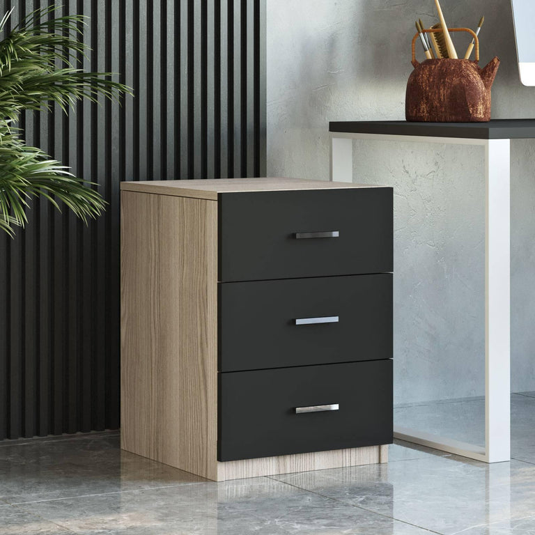 Set van bureau met bijzettafel en 3 opbergkasten Jill