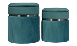 Set van 2 poefs Zora