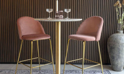 Set van 2 barkrukken Layla velvet