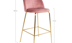 Set van 2 barkrukken Layla velvet