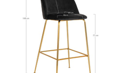 Set van 2 barkrukken Layla velvet
