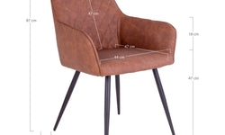 Set van 2 eetkamerstoelen Leemann