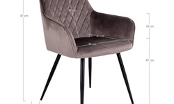 Set van 2 eetkamerstoelen Leemann velvet