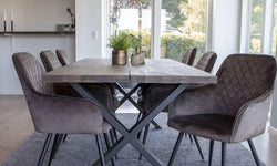 Set van 2 eetkamerstoelen Leemann velvet