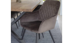 Set van 2 eetkamerstoelen Leemann velvet