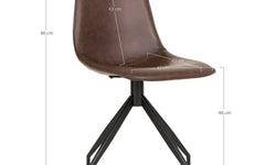 Set van 2 eetkamerstoelen Monaco draaibaar