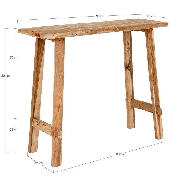 Wandtafel Giorno teakhout