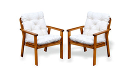 Set van 2 tuinstoelen Atlanta met kussens