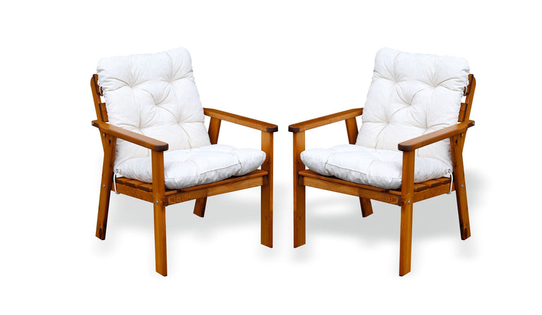 Set van 2 tuinstoelen Atlanta met kussens