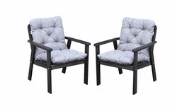 Set van 2 tuinstoelen Atlanta met kussens