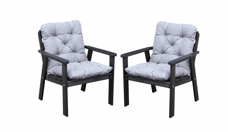 Set van 2 tuinstoelen Atlanta met kussens