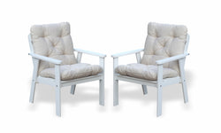 Set van 2 tuinstoelen Atlanta met kussens