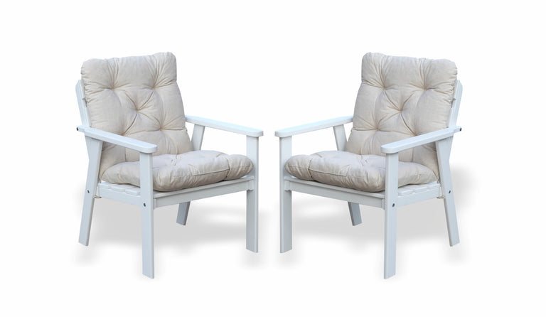 Set van 2 tuinstoelen Atlanta met kussens