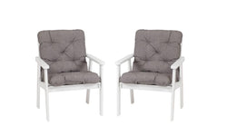 Set van 2 tuinstoelen Atlanta met kussens